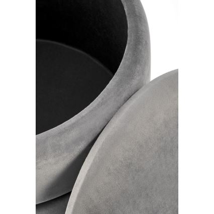 Hocker MINTY Ø 37 cm grau/gold