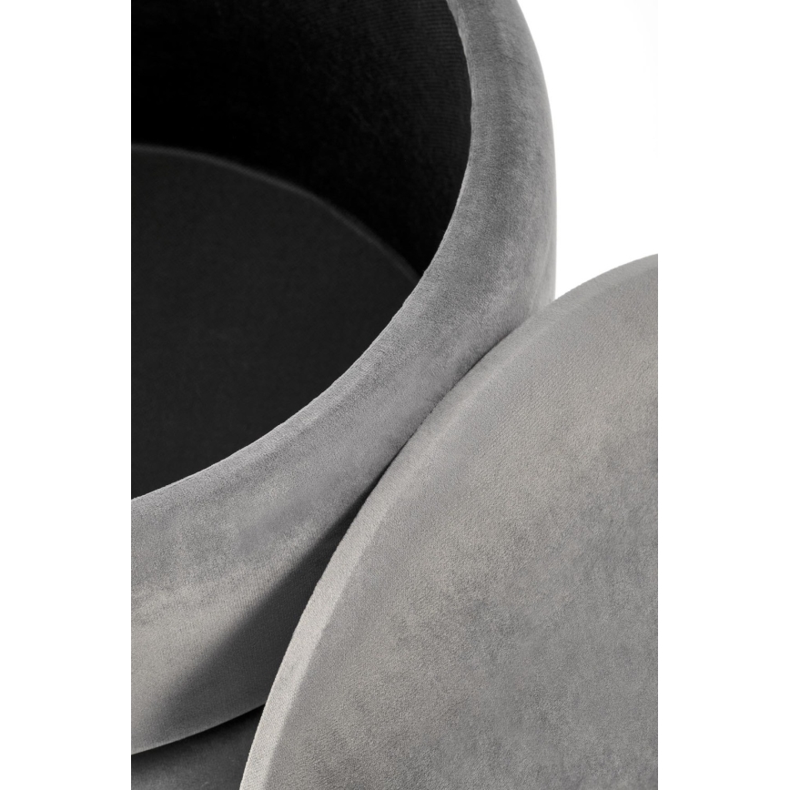 Hocker MINTY Ø 37 cm grau/gold
