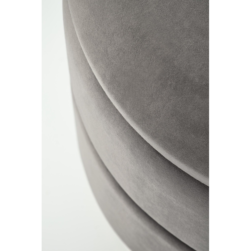 Hocker MINTY Ø 37 cm grau/gold