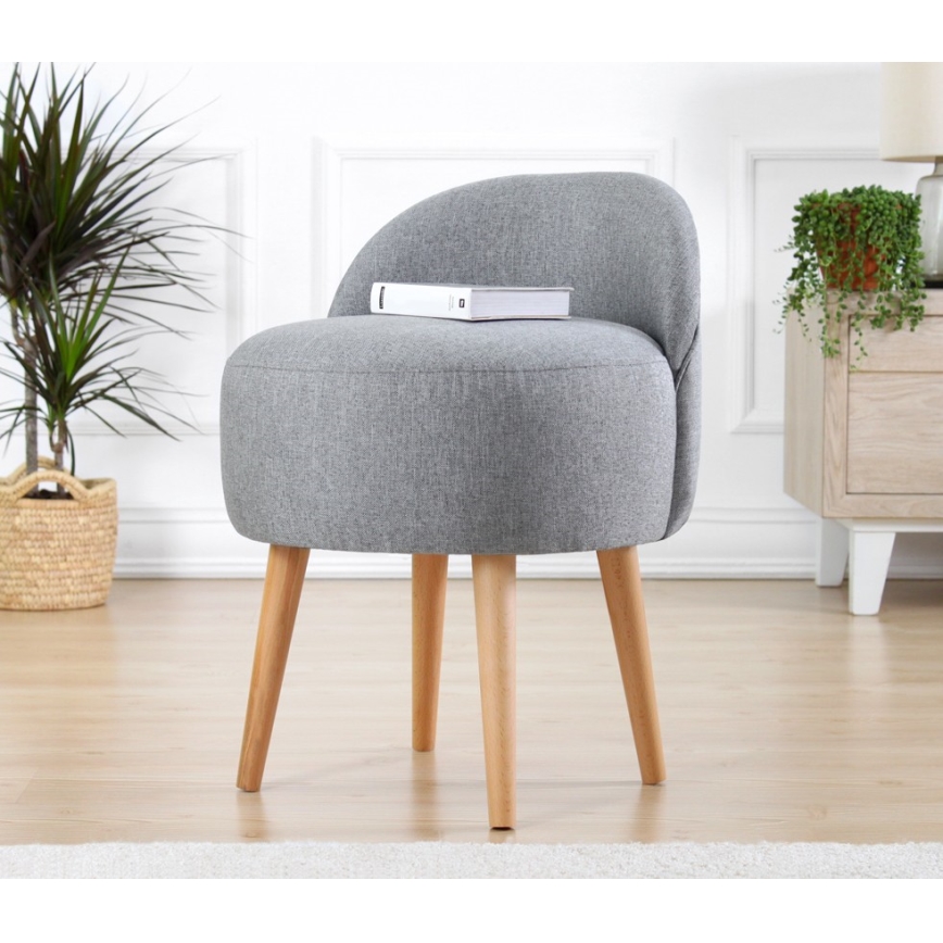 Hocker NIKI Ø 46 cm, grau