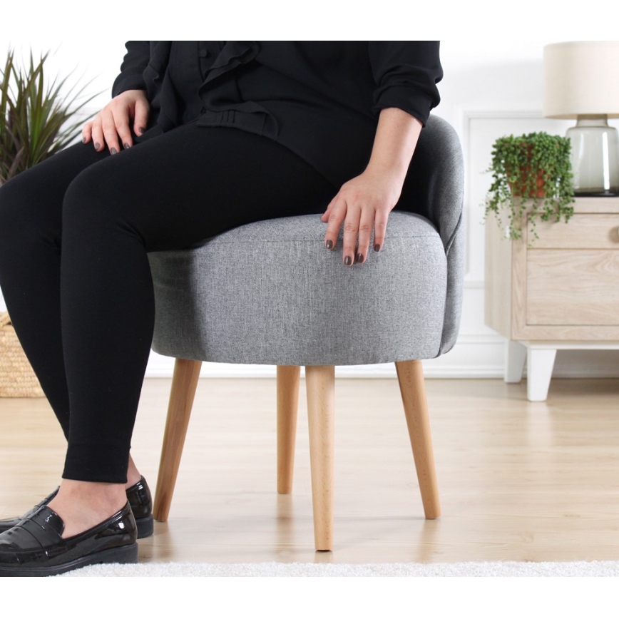 Hocker NIKI Ø 46 cm, grau