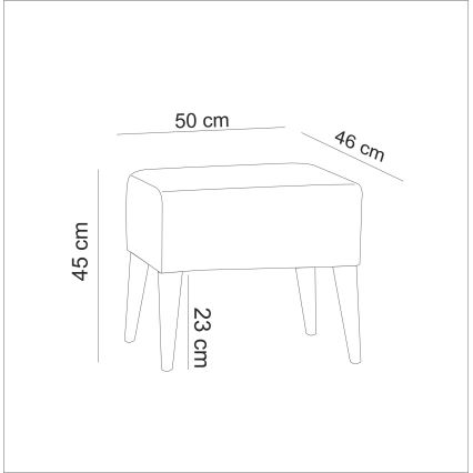 Hocker NIMO 46x50 cm blau