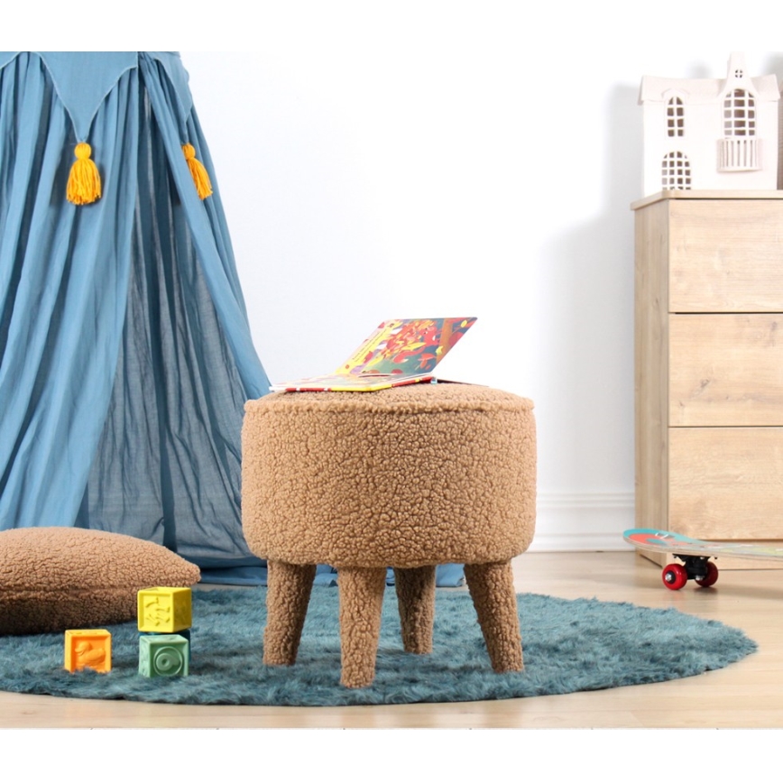 Hocker PIXI Ø 38 cm, braun