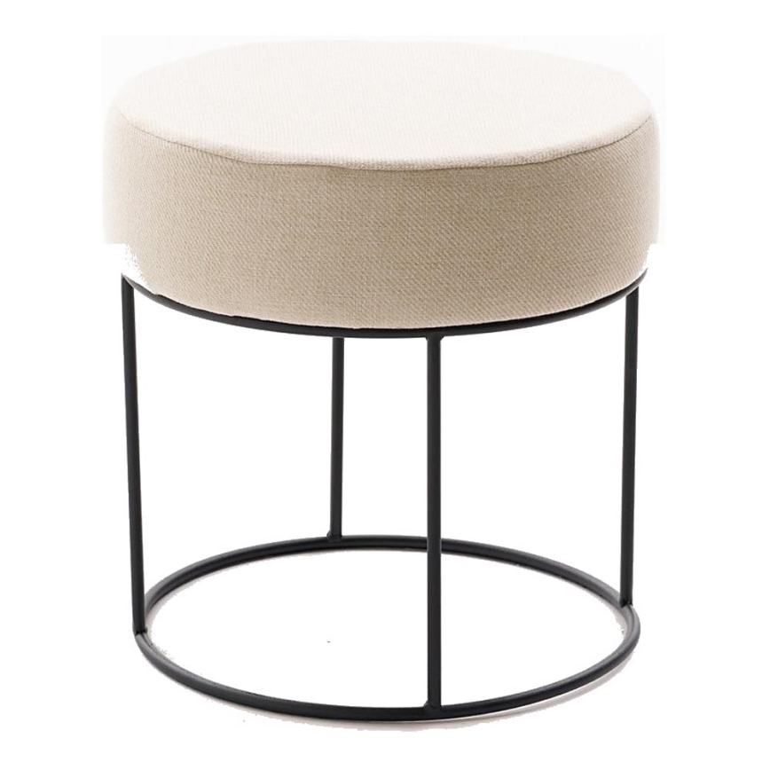 Hocker RELO Ø 40 cm, cremefarben