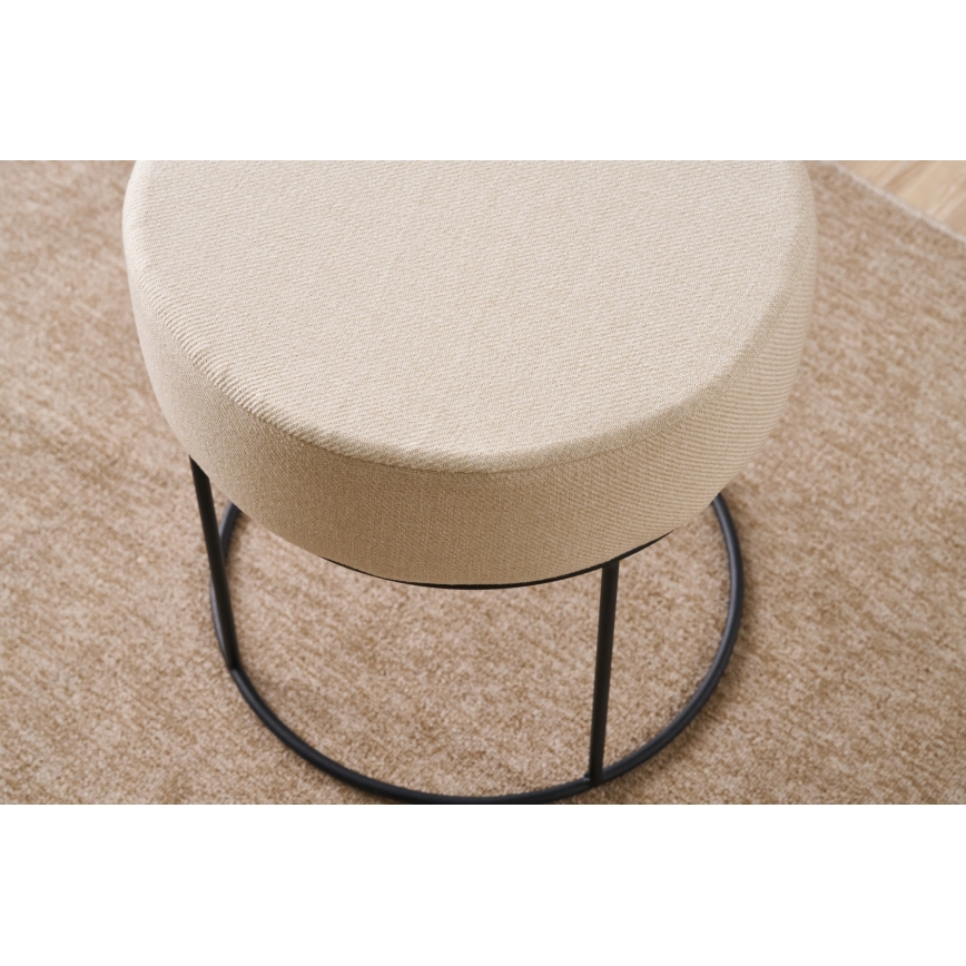 Hocker RELO Ø 40 cm, cremefarben
