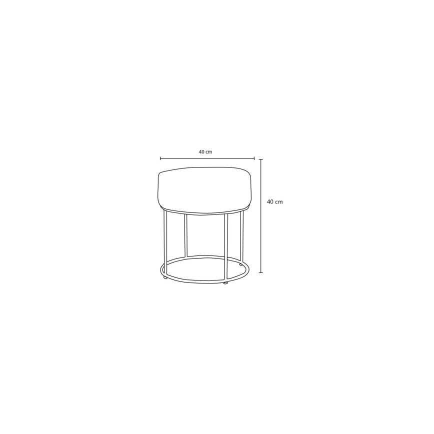 Hocker RELO Ø 40 cm, dunkelbraun