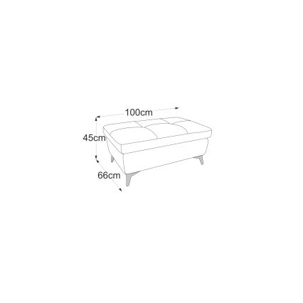 Hocker SALERNO 66x100 cm gelb