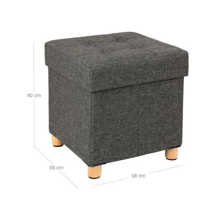 Hocker SULTAN 38x40 cm dunkelgrau