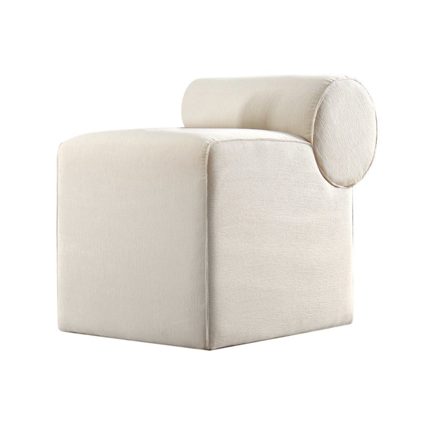 Hocker TIKI 47x45 cm cremefarben