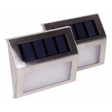 HÖFFTECH - 2er-Set LED-Solar-Wandleuchte, 1,2 V, 400 mAh, IP44