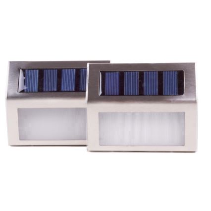 HÖFFTECH - 2er-Set LED-Solar-Wandleuchte, 1,2 V, 400 mAh, IP44