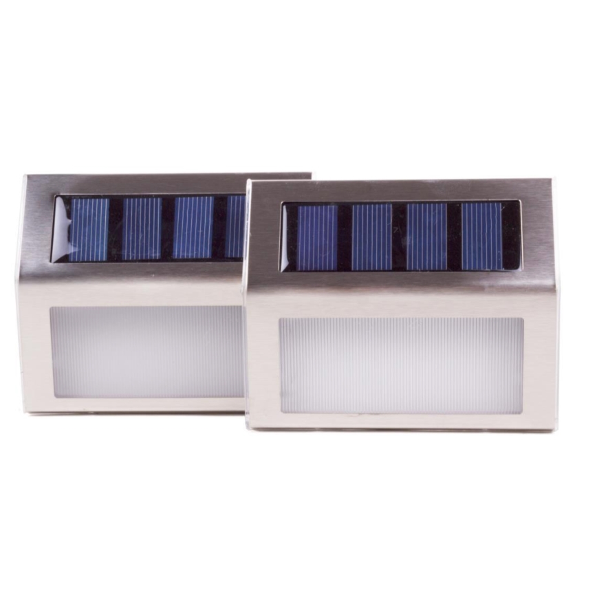 HÖFFTECH - 2er-Set LED-Solar-Wandleuchte, 1,2 V, 400 mAh, IP44