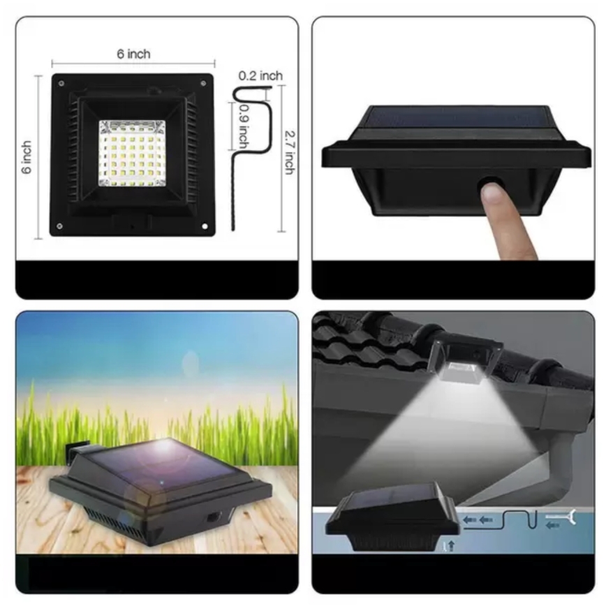 HÖFFTECH - LED-Solar-Wandleuchte mit Bewegungs- und Dämmerungssensor LED/3,7V 2000 mAh IP65