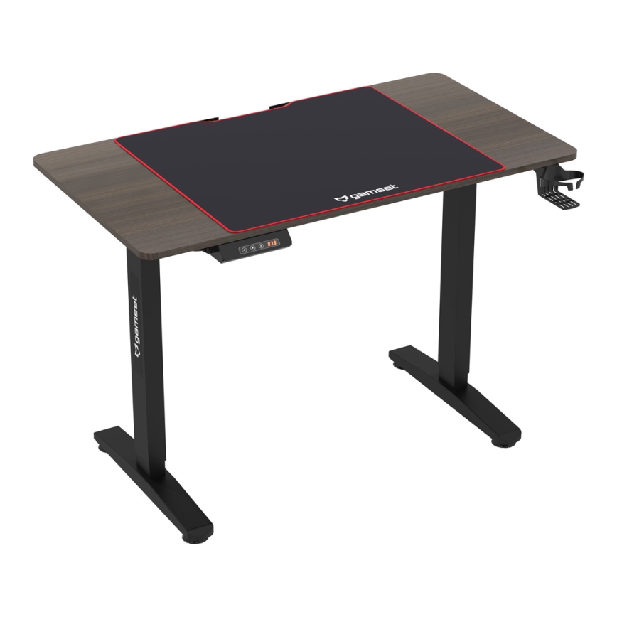 Höhenverstellbarer Gaming-Tisch CONTROL 110x60 cm braun/schwarz