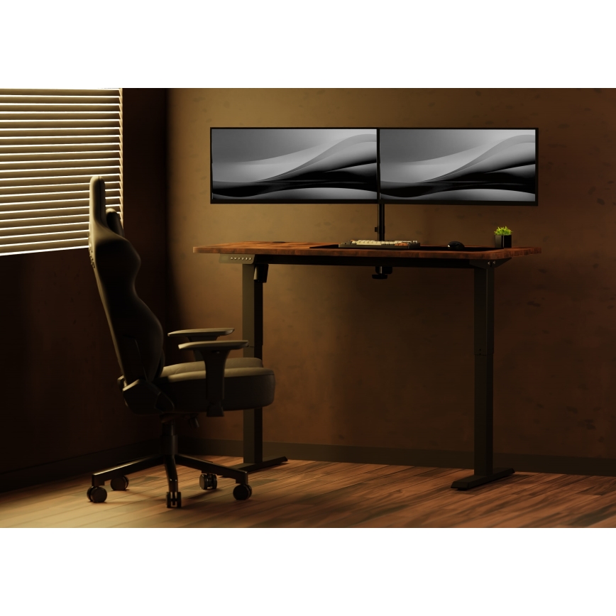 Höhenverstellbarer Schreibtisch LEVANO 140x60 cm Holz/schwarz