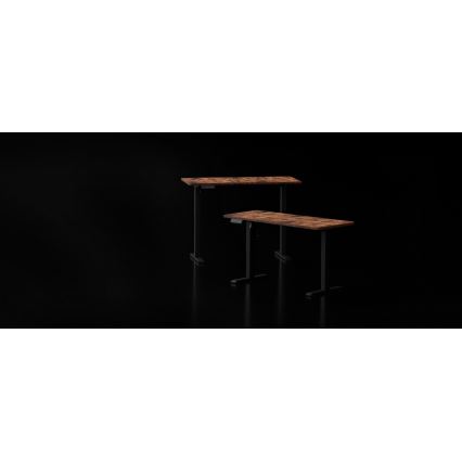 Höhenverstellbarer Schreibtisch LEVANO 140x60 cm Holz/schwarz