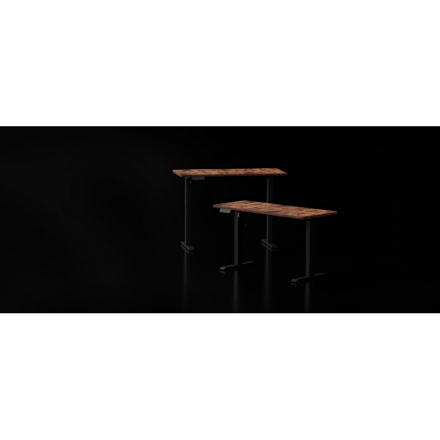 Höhenverstellbarer Schreibtisch LEVANO 140x60 cm Holz/schwarz