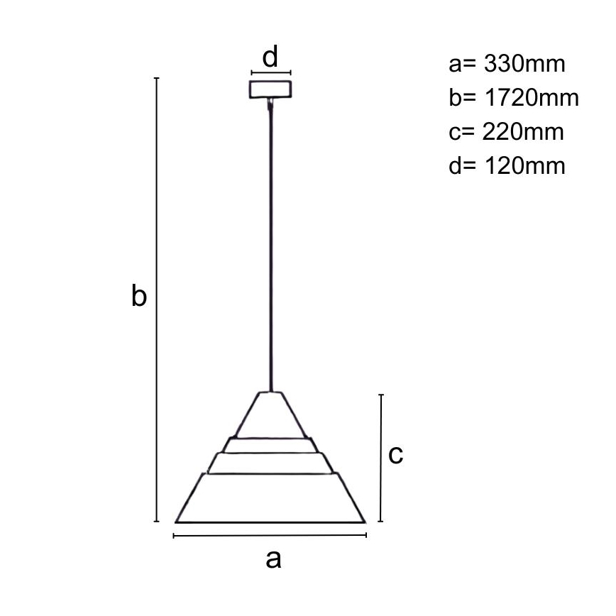 Holz-Pendelleuchte an Kabel 1xE27/60W/230V Ø 33 cm massiv/Eiche/Nussbaum/Kautschukbaum