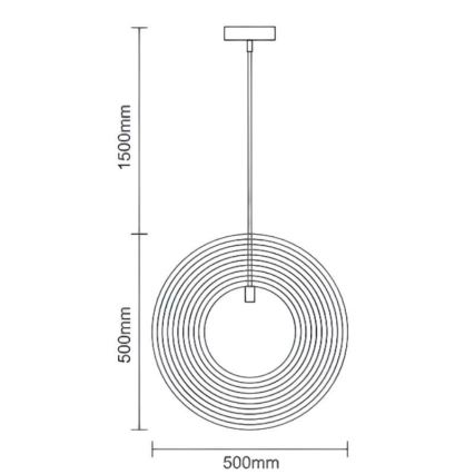 Holz-Pendelleuchte an Kabel 1xE27/60W/230V Ø 50 cm massiv/Furnier/Gummibaumholz