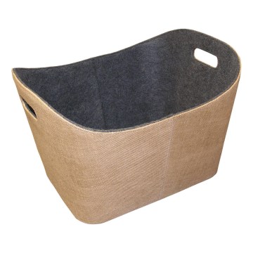 Holzkorb aus Filz mit Griffen 35x55 cm beige