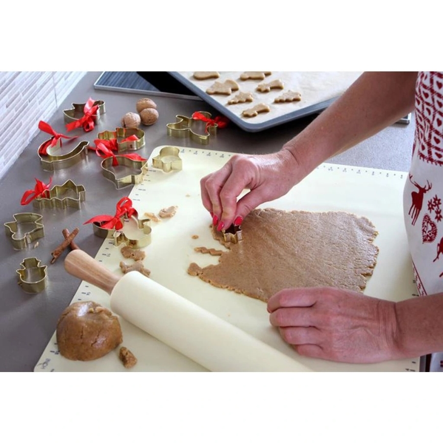 Holzwalze mit Silikon TORO 43 cm cremefarben