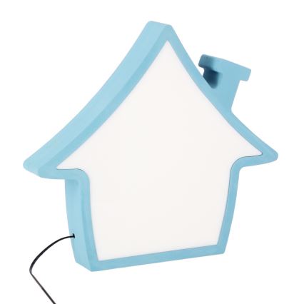 HOUSE LED Tischlampe für Kinder 10W/230V Blau