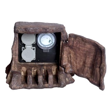 IBV 400177-520 - Außensteckdosensäule mit Zeitschaltuhr 2Z IP44