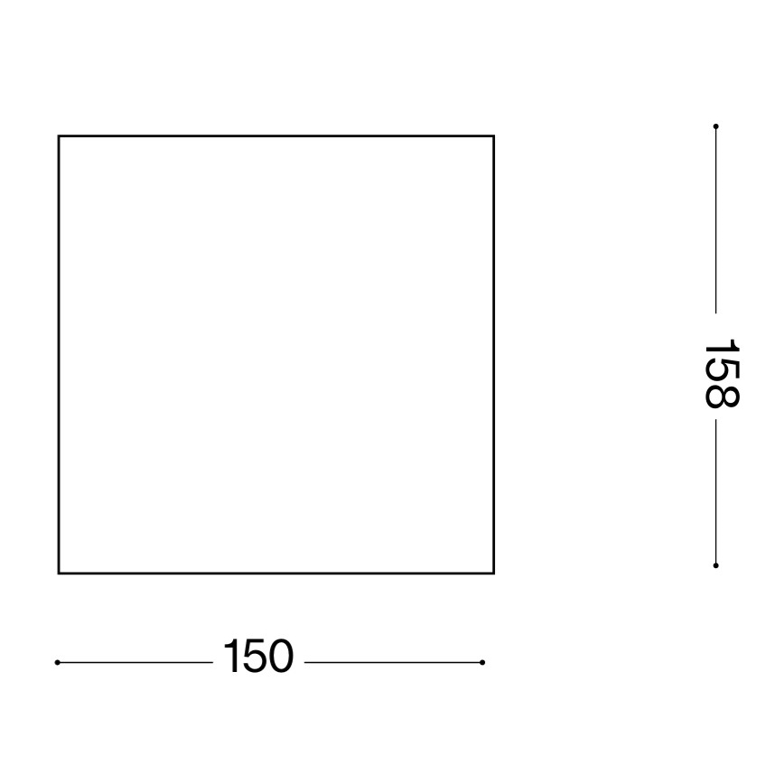 Ideal Lux - Außen-Spotleuchte TECHO 1xGU10/20W/230V 15x15 cm IP54 Anthrazit