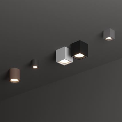 Ideal Lux - Außenstrahler TECHO 1xGU10/20W/230V Ø 9 cm IP54 Anthrazit