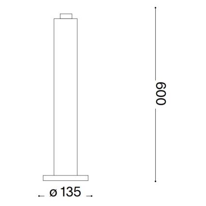 Ideal Lux - Außenleuchte CLIO 1xE27/42W/230V 60 cm IP44 Weiß