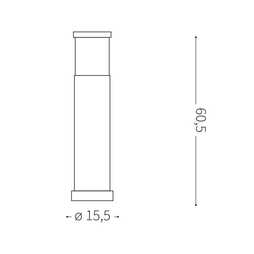 Ideal Lux - Außenleuchte 1x E27/42W/230V, 60 cm, IP65, anthrazit