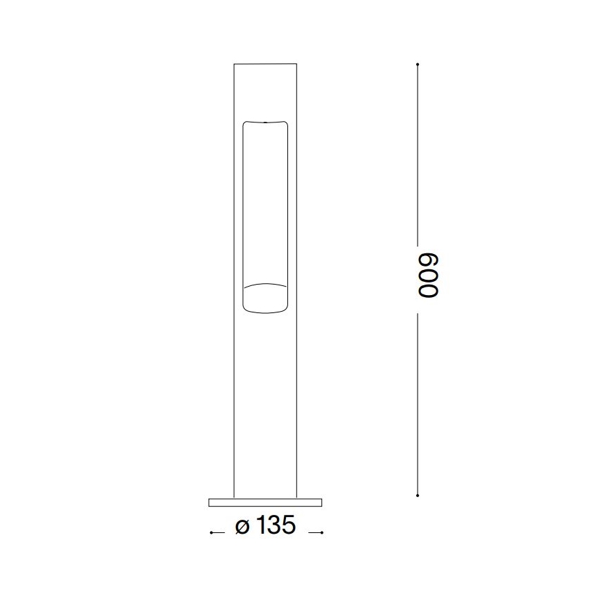 Ideal Lux - Außenleuchte ACQUA 1xG9/15W/230V 60 cm IP44 anthrazit