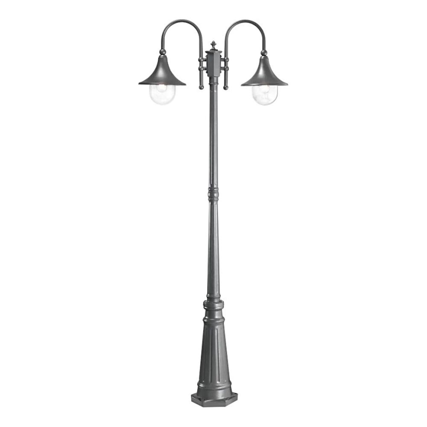 Ideal Lux - Außenleuchte CIMA 2xE27/52W/230V 216 cm IP43 anthrazit