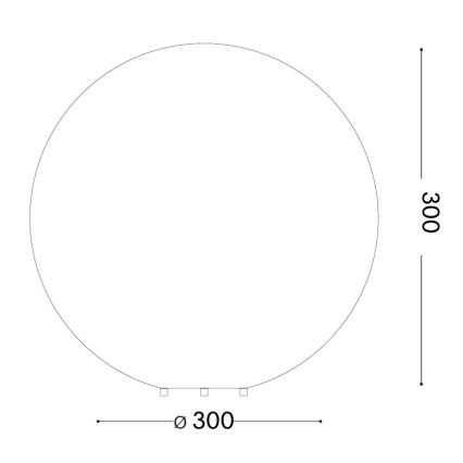 Ideal Lux - Außenleuchte DORIS 1xE27/60W/230V, Ø 30 cm, IP44, grau
