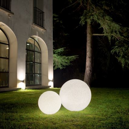 Ideal Lux - Außenleuchte DORIS 1xE27/60W/230V Ø 48 cm IP44 grau