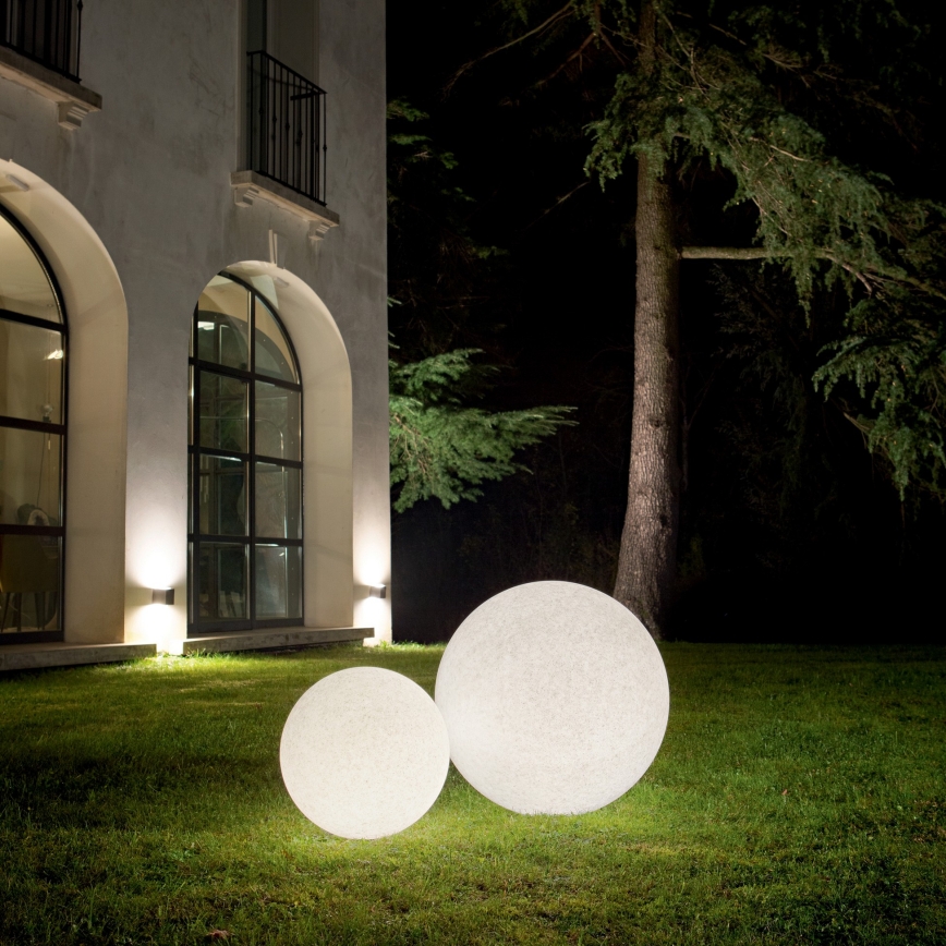 Ideal Lux - Außenleuchte DORIS 1xE27/60W/230V Ø 58 cm IP44 grau