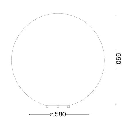 Ideal Lux - Außenleuchte DORIS 1xE27/60W/230V Ø 58 cm IP44 grau