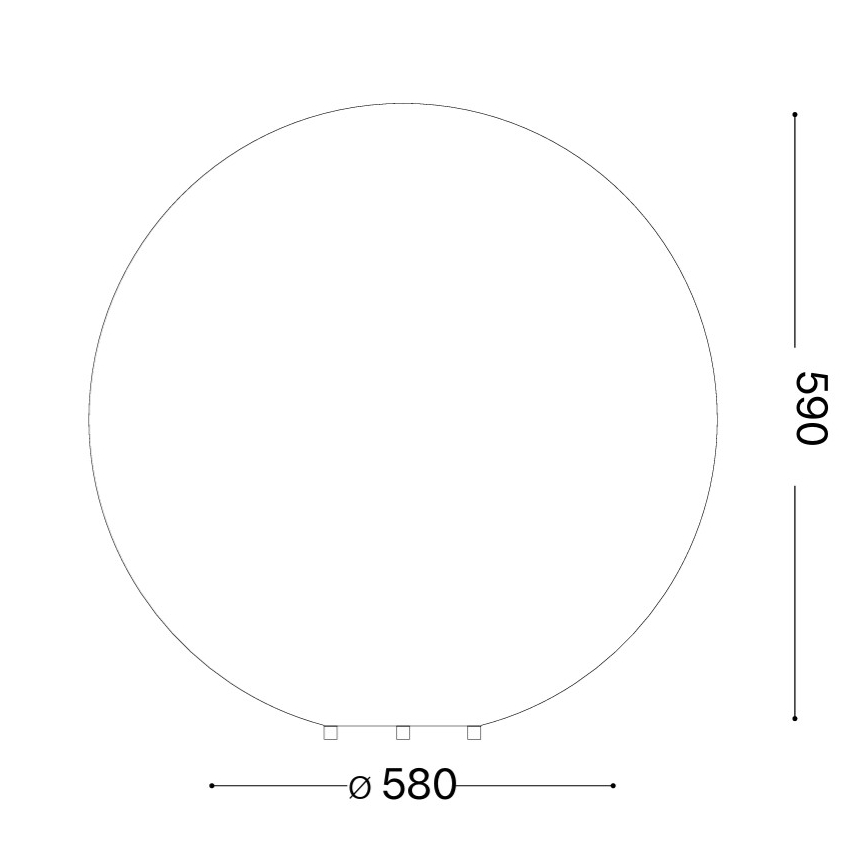 Ideal Lux - Außenleuchte DORIS 1xE27/60W/230V Ø 58 cm IP44 grau