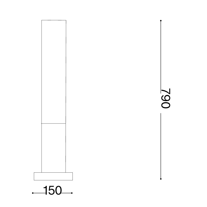 Ideal Lux - Außenleuchte EDO OUTDOOR 1xGX53/15W/230V 79 cm IP65 braun