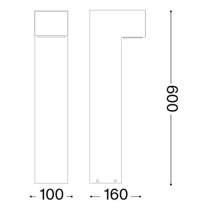 Ideal Lux - Außenleuchte SIRIO 2xGX53/9W/230V 60 cm IP65 braun