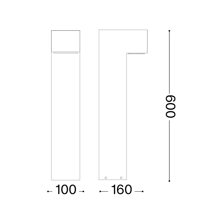 Ideal Lux - Außenleuchte SIRIO 2xGX53/9W/230V 60 cm IP65 braun