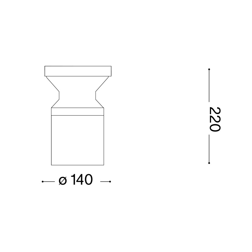Ideal Lux - Außenleuchte TORRE 1xE27/15W/230V 22 cm IP65 anthrazit