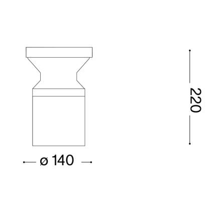 Ideal Lux - Außenleuchte TORRE 1xE27/15W/230V 22 cm IP65 schwarz