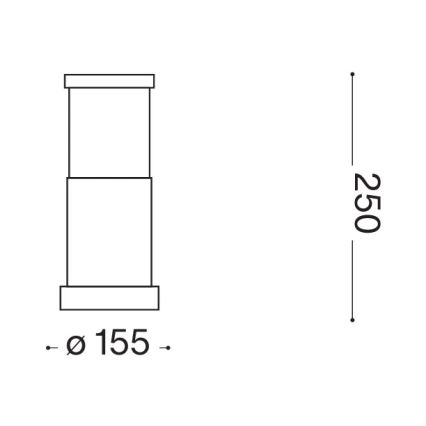Ideal Lux - Außenleuchte TRONCO 1xE27/42W/230V 25 cm IP65 braun