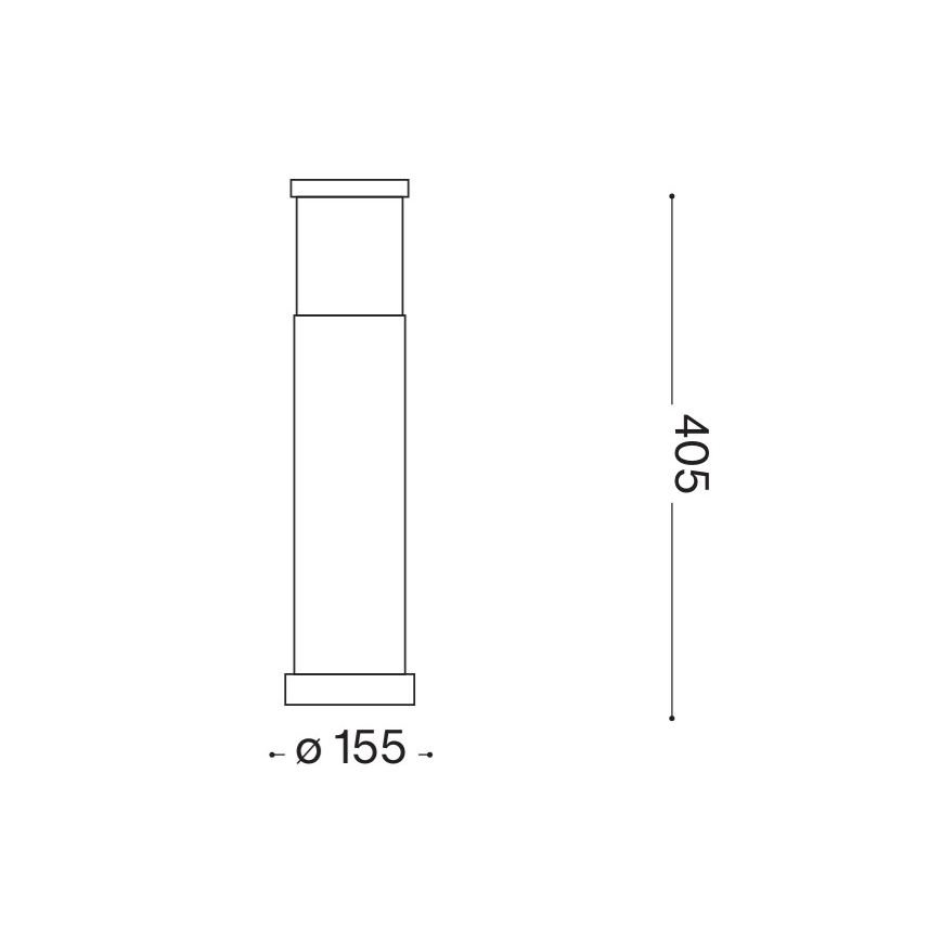Ideal Lux - Außenleuchte TRONCO 1xE27/42W/230V 40 cm IP65 Anthrazit