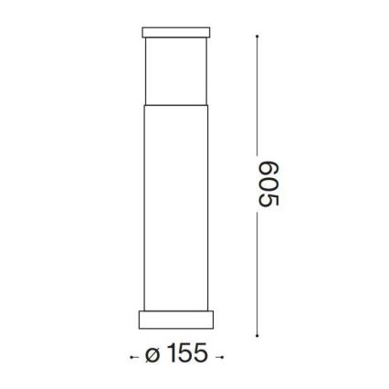 Ideal Lux - Außenleuchte TRONCO 1xE27/42W/230V 60,5 cm IP65 braun