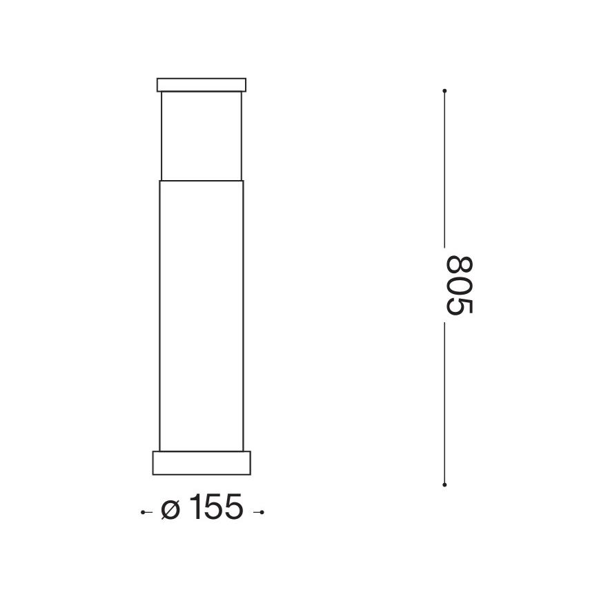 Ideal Lux - Außenleuchte TRONCO 1xE27/42W/230V 80 cm IP65 braun