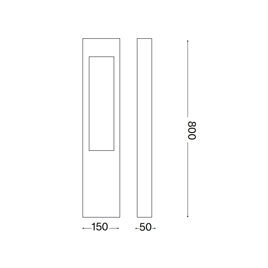 Ideal Lux - Außenleuchte VEGA 1xG9/15W/230V 80 cm IP44 braun