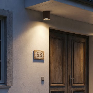 Ideal Lux - Außenstrahler GUN 1xGU10/28W/230V IP55 braun