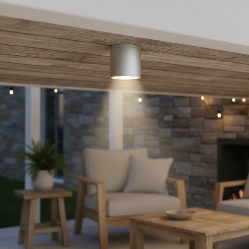 Ideal Lux - Außenstrahler GUN 1xGU10/28W/230V IP55 grau